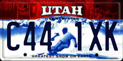 UT license plate C441XK