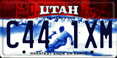 UT license plate C441XM