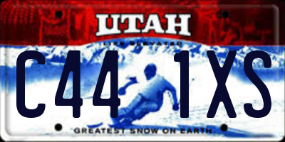 UT license plate C441XS