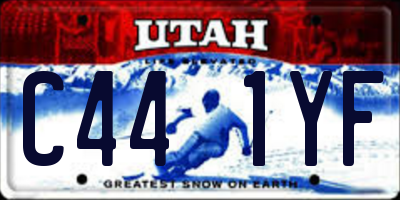 UT license plate C441YF