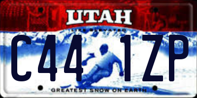 UT license plate C441ZP