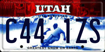 UT license plate C441ZS