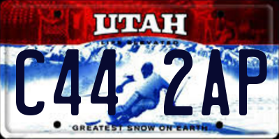 UT license plate C442AP