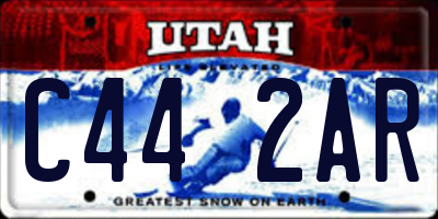 UT license plate C442AR