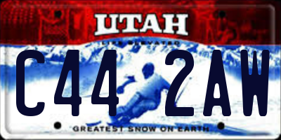 UT license plate C442AW