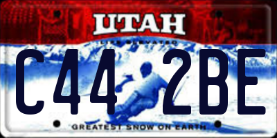 UT license plate C442BE