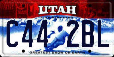 UT license plate C442BL