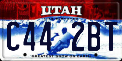 UT license plate C442BT