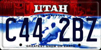 UT license plate C442BZ