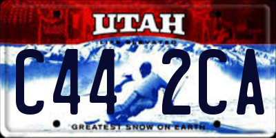 UT license plate C442CA