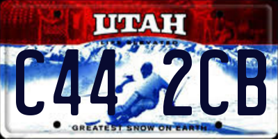UT license plate C442CB