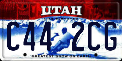 UT license plate C442CG