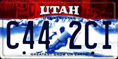 UT license plate C442CI