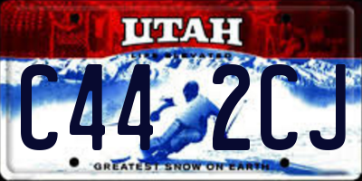 UT license plate C442CJ