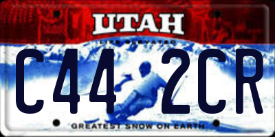 UT license plate C442CR