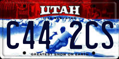 UT license plate C442CS