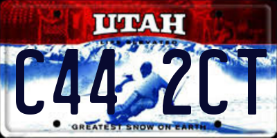UT license plate C442CT