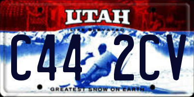 UT license plate C442CV