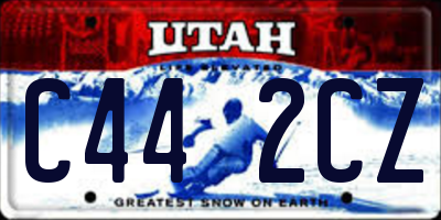 UT license plate C442CZ