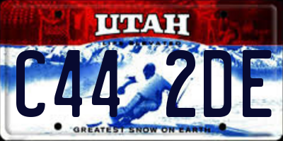 UT license plate C442DE