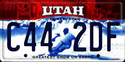 UT license plate C442DF
