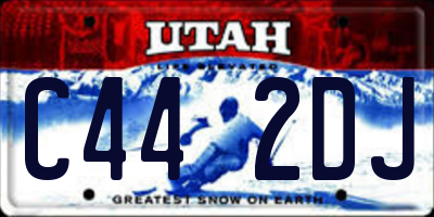 UT license plate C442DJ