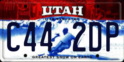 UT license plate C442DP