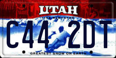 UT license plate C442DT