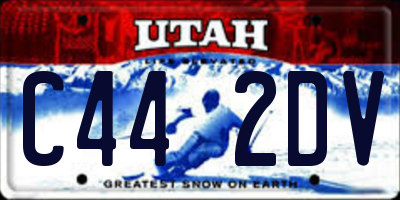UT license plate C442DV