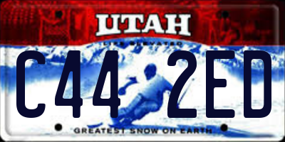 UT license plate C442ED