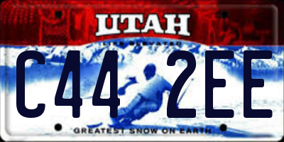 UT license plate C442EE
