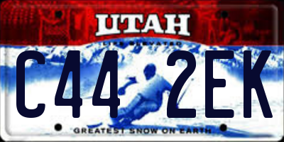 UT license plate C442EK