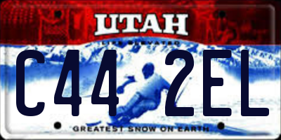 UT license plate C442EL