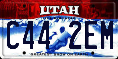 UT license plate C442EM