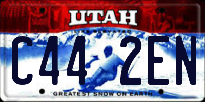 UT license plate C442EN