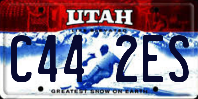 UT license plate C442ES