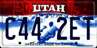UT license plate C442ET