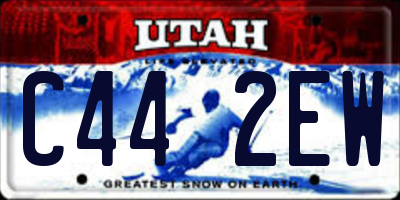 UT license plate C442EW