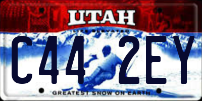UT license plate C442EY