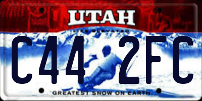 UT license plate C442FC