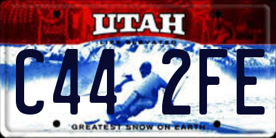 UT license plate C442FE