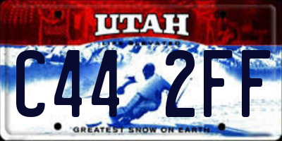UT license plate C442FF