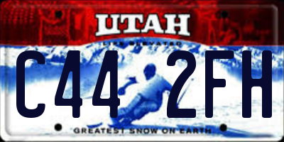 UT license plate C442FH