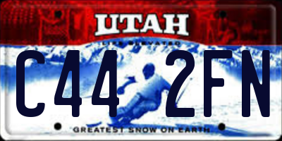 UT license plate C442FN