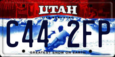 UT license plate C442FP