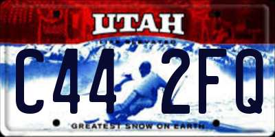 UT license plate C442FQ