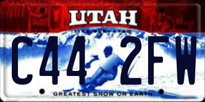 UT license plate C442FW