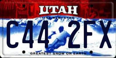UT license plate C442FX
