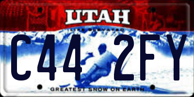 UT license plate C442FY