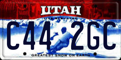 UT license plate C442GC